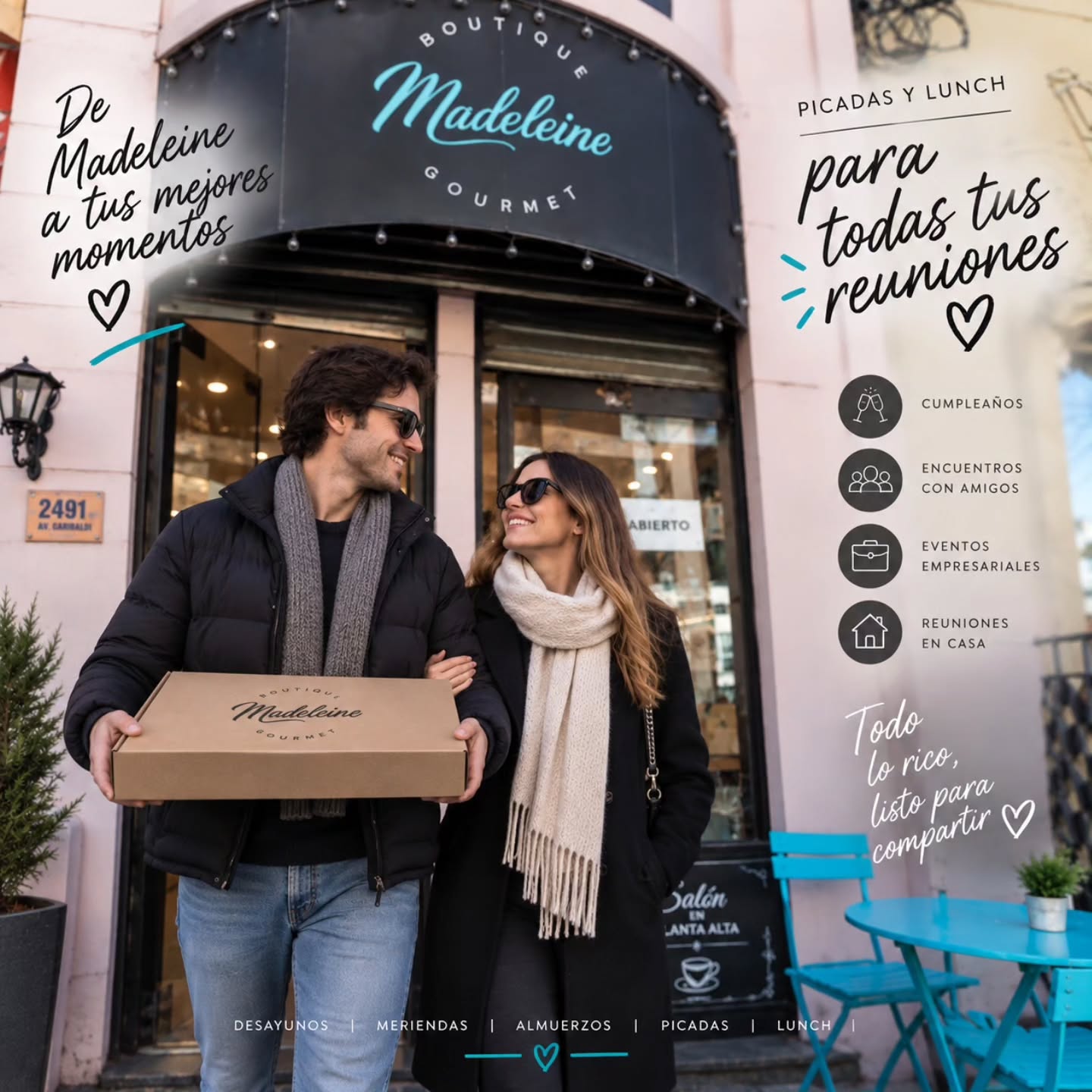 Propuesta de lunch para encuentros de Madeleine
